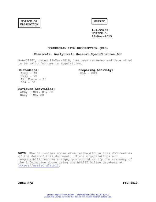 CID A-A-59282 Notice 3 - Validation 3