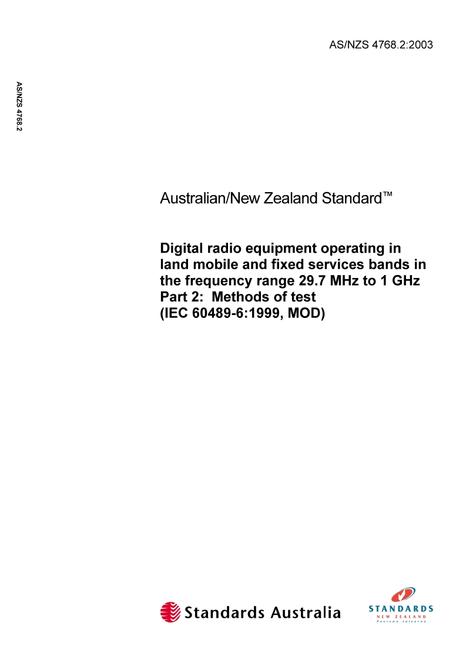 AS/NZS 4768.2:2003