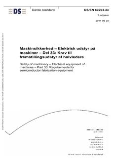 DANSK DS/EN 60204-33