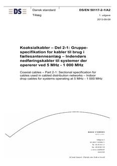 DANSK DS/EN 50117-2-1