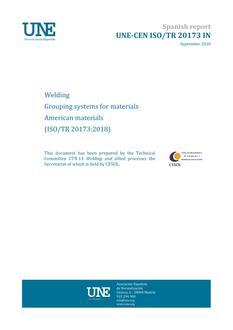 AENOR UNE-CEN ISO/TR 20173 IN