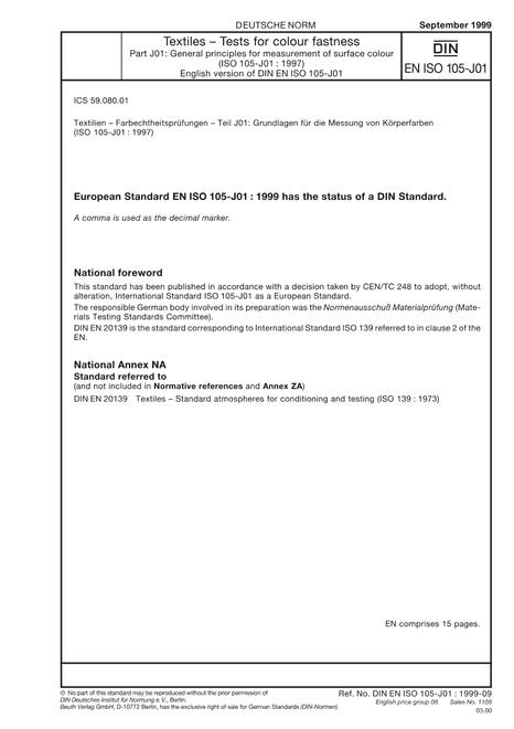 DIN EN ISO 105-J01