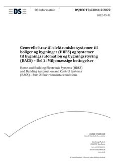 DANSK DS/IEC TR 63044-2