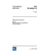 IEC/TR 60825-13 Ed. 1.0 en:2006
