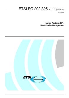 ETSI EG 202 325