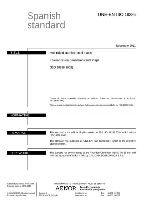 AENOR UNE-EN ISO 18286