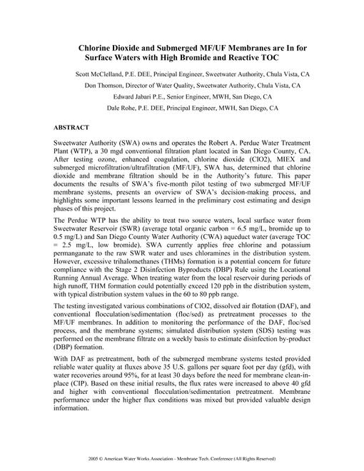 AWWA MTC61168