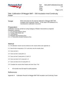 NR NR/L3/MTC/ME0201/CAL250 ISSUE 1