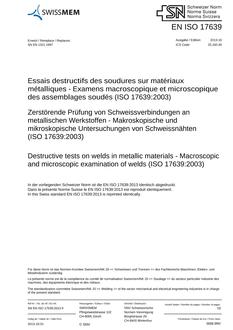 SNV SN EN ISO 17639