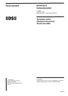 DANSK DS/EN 2575