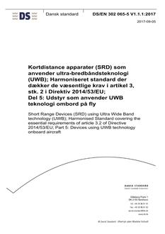DANSK DS/EN 302 065-5 V1.1.1
