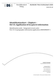 DANSK DS/ISO/IEC 7816-15