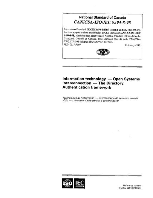 CAN/CSA-ISO/IEC 9594-8-98