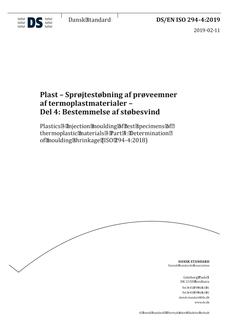 DANSK DS/EN ISO 294-4