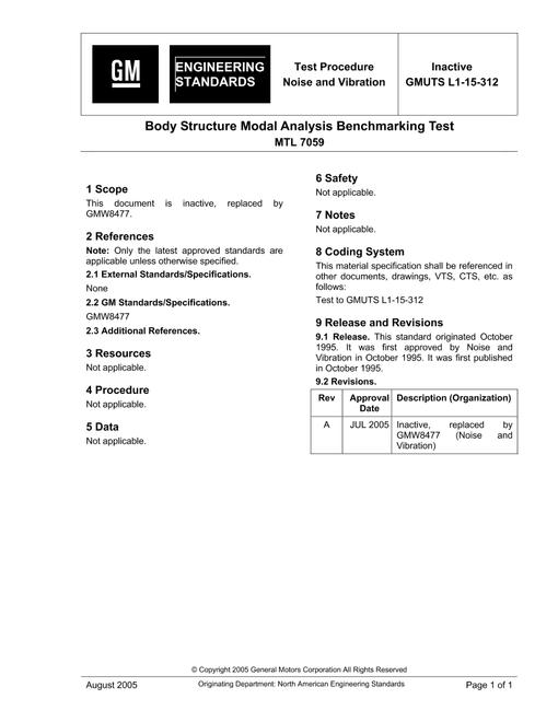 GMNA GMUTS L1-15-312