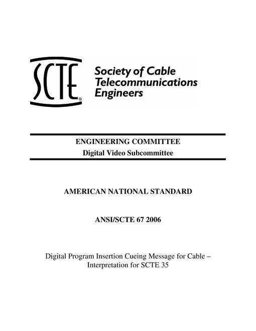 SCTE 67 2006