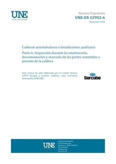 AENOR UNE-EN 12952-6