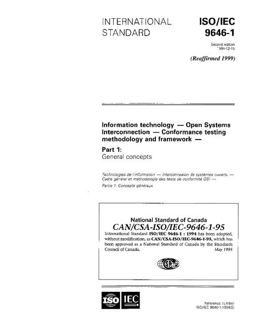 CAN/CSA-ISO/IEC 9646-1-95 (R1999)
