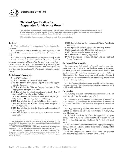 ASTM C404-04