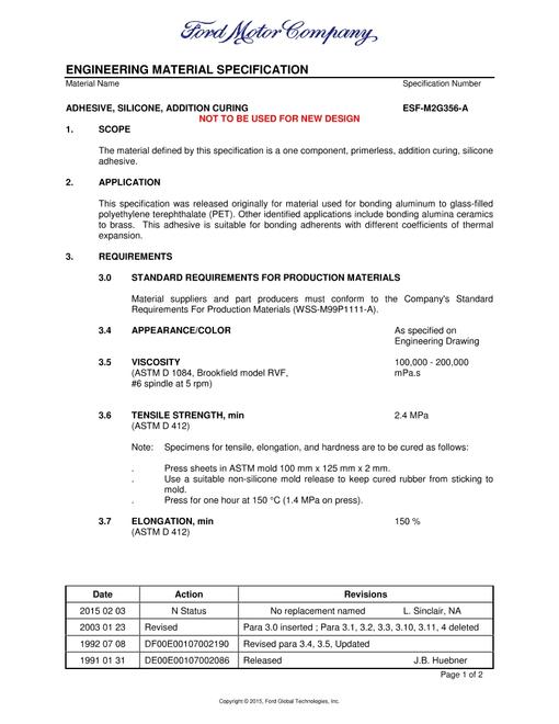 FORD ESF-M2G356-A