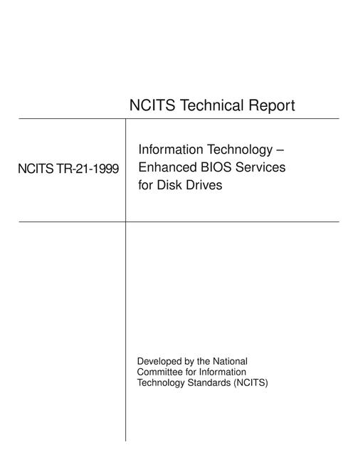 INCITS TR-21-1999