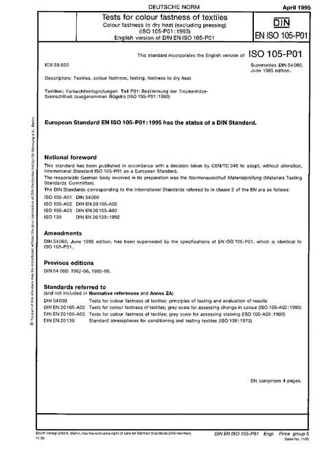 DIN EN ISO 105-P01
