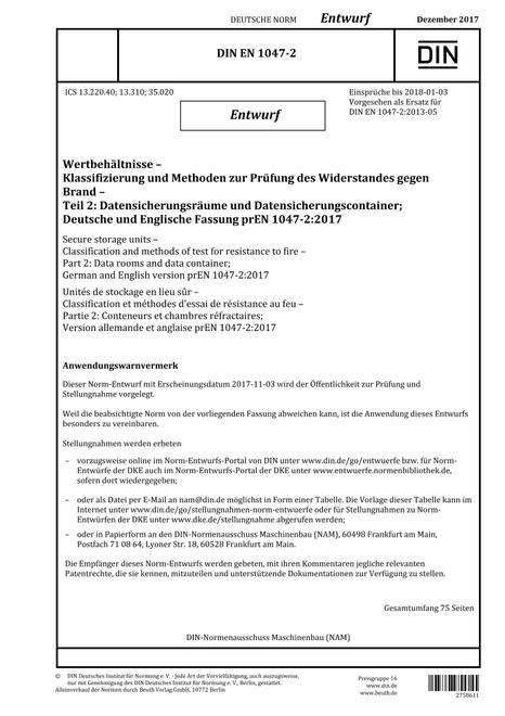DIN EN 1047-2 - DRAFT