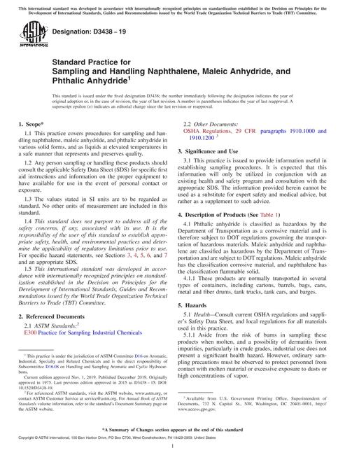 ASTM D3438-19
