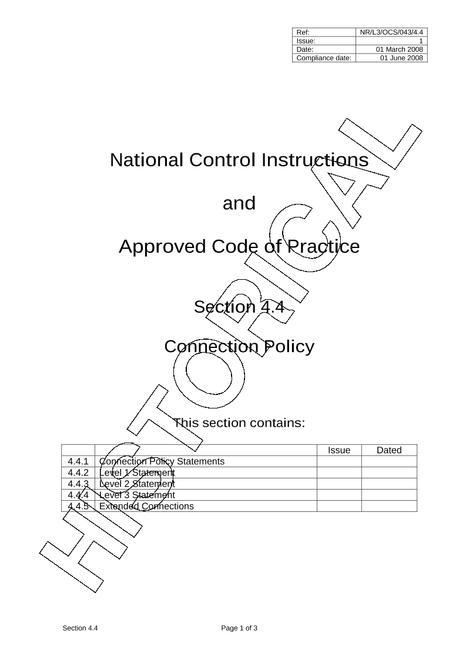 NR NR/L3/OCS/043/4.4 ISSUE 1