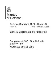 MODUK DEF STAN 61-021: SUPP 107