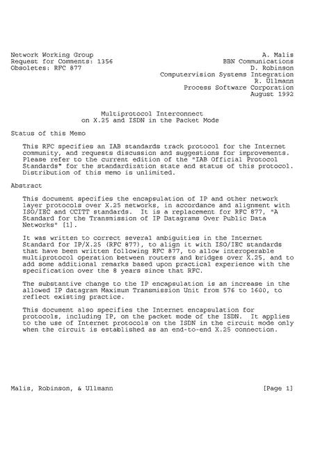 IETF RFC 1356