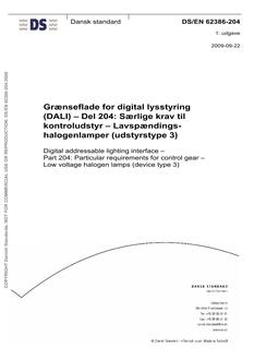 DANSK DS/EN 62386-204