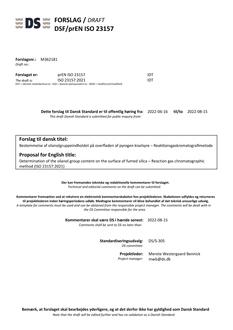 DANSK DSF/PREN ISO 23157
