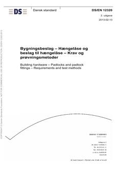 DANSK DS/EN 12320