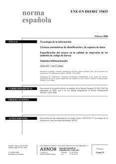 AENOR UNE-EN ISO/IEC 15415