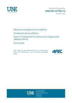 AENOR UNE-EN 16798-13