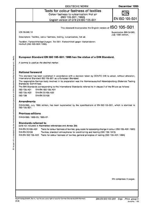 DIN EN ISO 105-S01