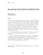 CH-81-14-2 -- Balancing for Energy Conservation