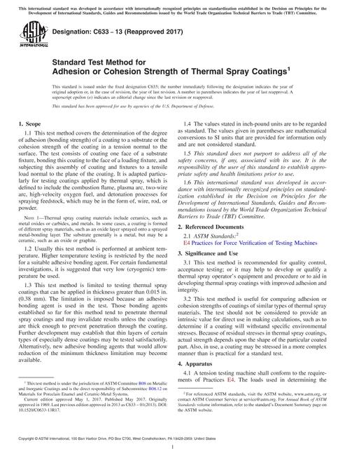 ASTM C633-13(2017)