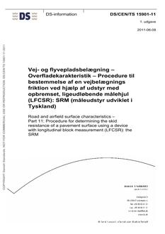 DANSK DS/CEN/TS 15901-11
