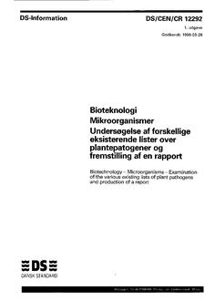 DANSK DS/CEN/CR 12292