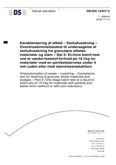 DANSK DS/EN 12457-2