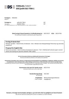 DANSK DSF/PREN ISO 7784-1
