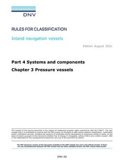 DNV DNV-RU-INV PART 4 CHAPTER 3