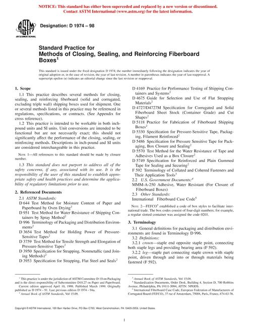 ASTM D1974-98