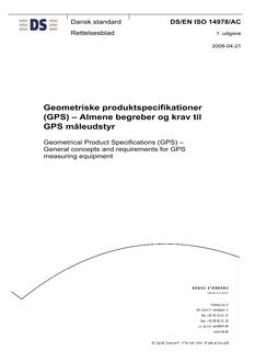 DANSK DS/EN ISO 14978