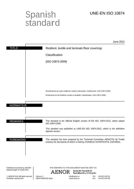 AENOR UNE-EN ISO 10874