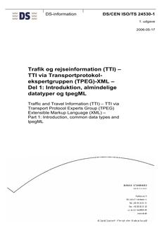 DANSK DS/CEN ISO/TS 24530-1