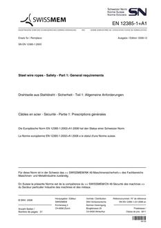 SNV SN EN 12385-1+A1