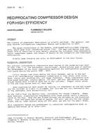 CH-81-10-1 -- Reciprocating Compressor Design for High Efficiency